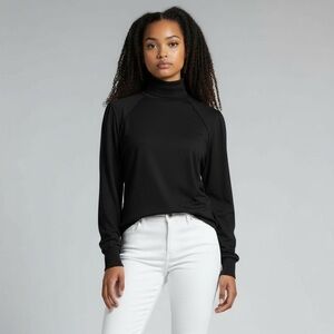 Via Milano black cowl neck lightweight sweater L Black Excellent condition